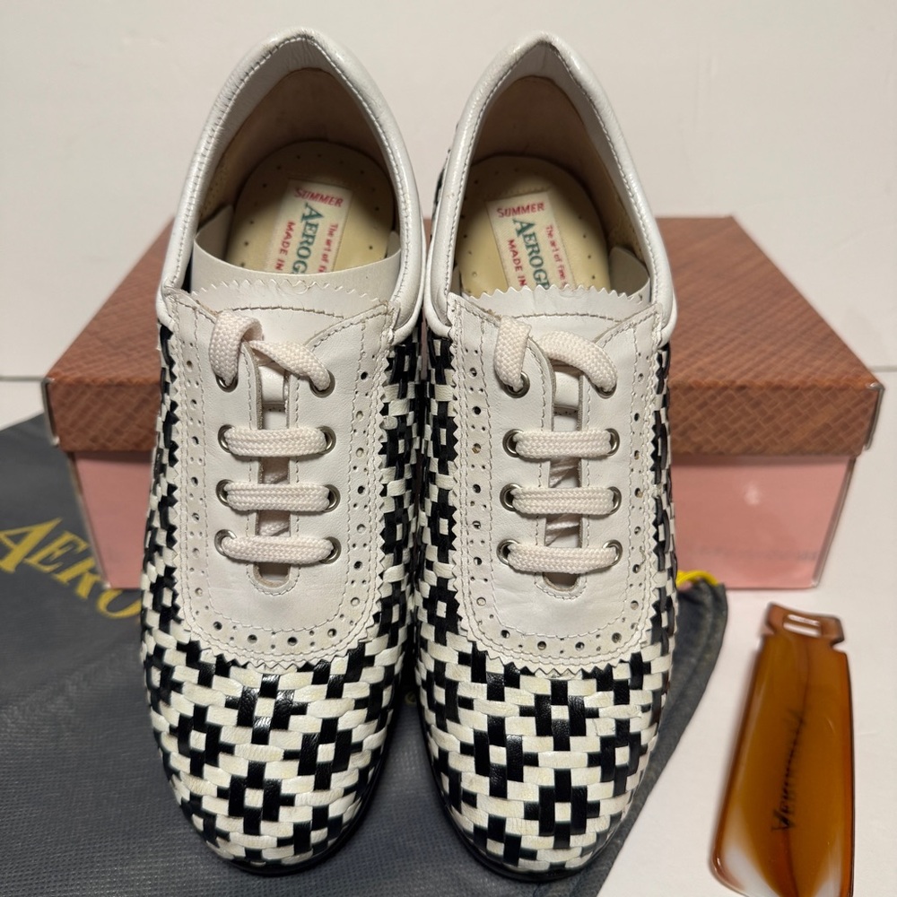 Aerogreen Erba women's golf shoes Black and White spikeless NIB - Picture 4 of 10